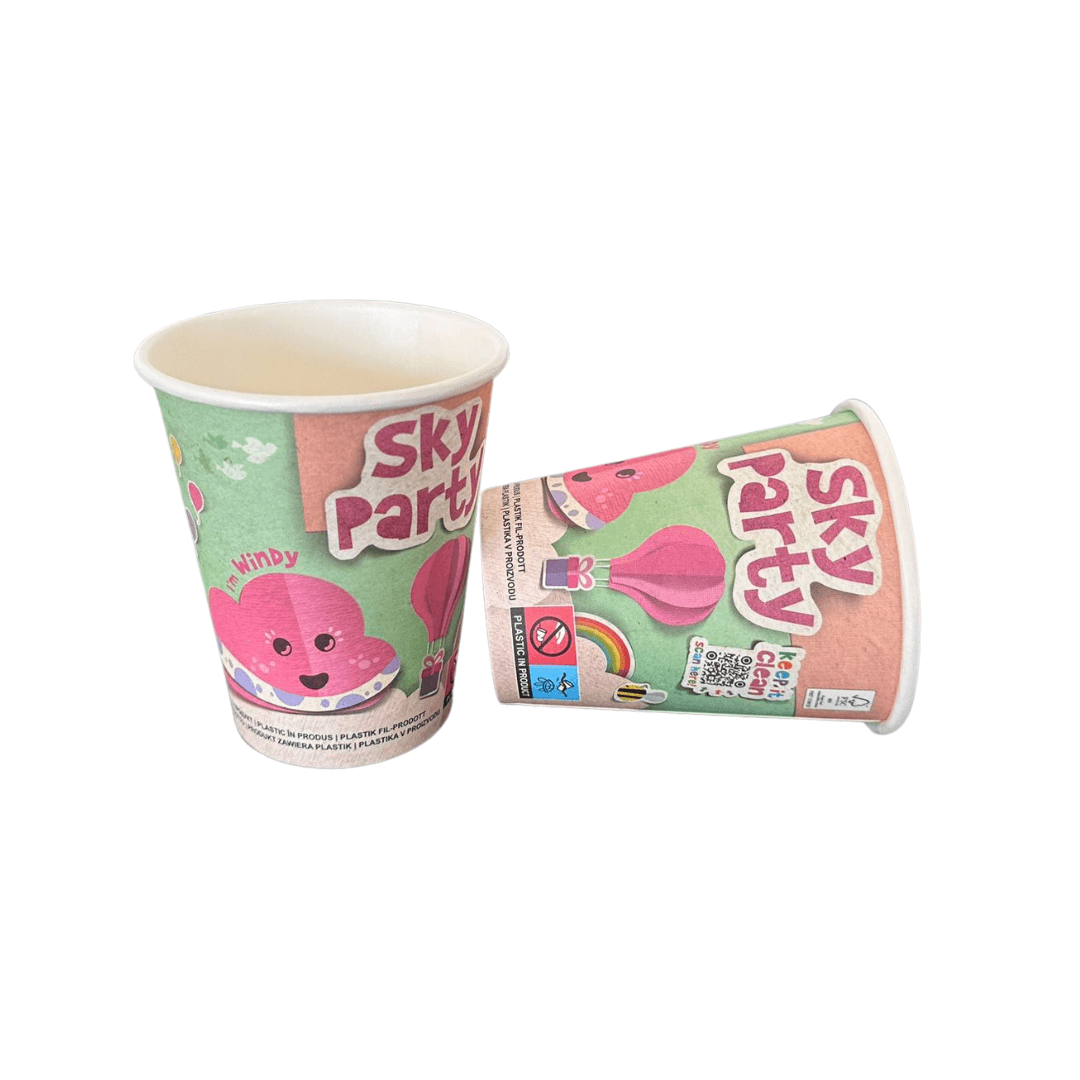 Pahare de carton Party Sky, 8 oz (237 ml), 8 buc/set